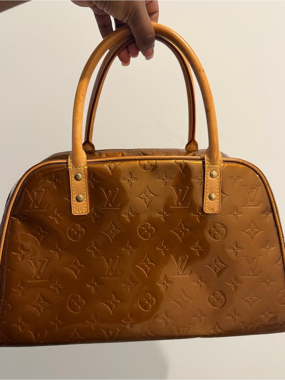 Louis Vuitton Bronze Monogram Vernis Tompkins Square Bag